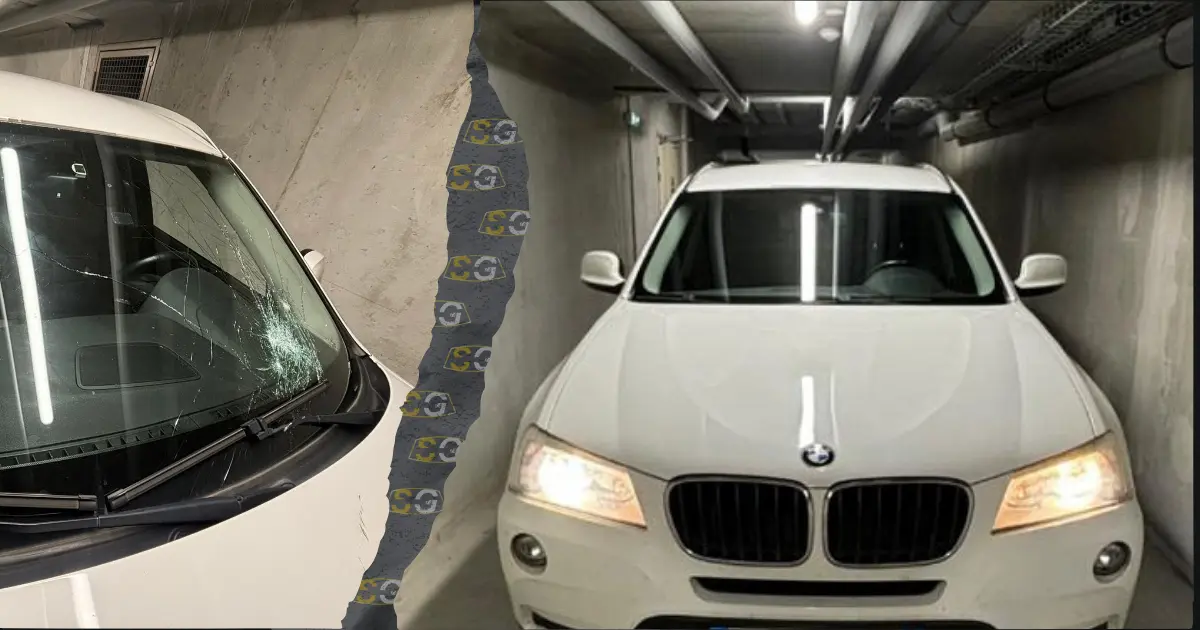 bmw x3 pare-brise cassé et reparé par sosglass 74